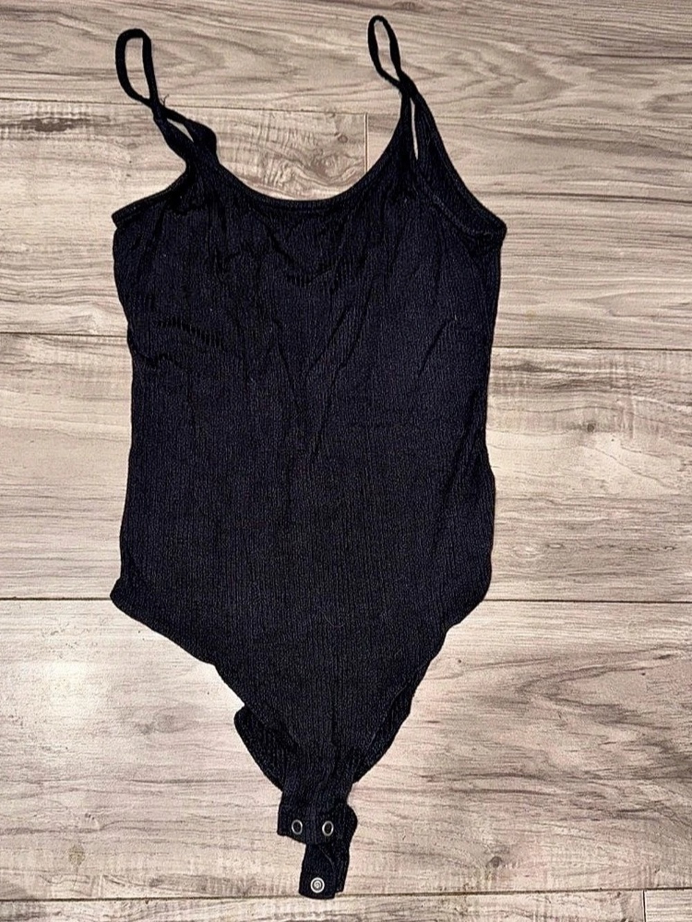 American Eagle Soft & Sexy Rib Cami Bodysuit Black Medium
